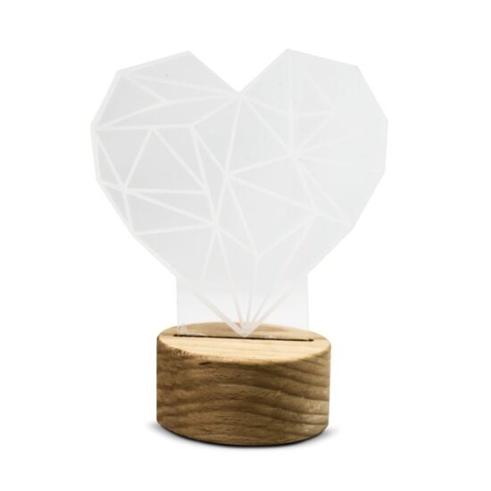 Luminária LED em formato de coração